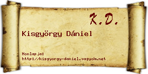 Kisgyörgy Dániel névjegykártya