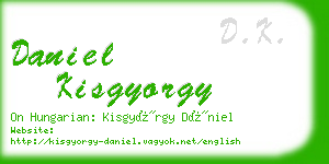 daniel kisgyorgy business card
