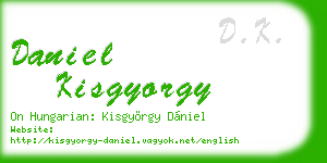 daniel kisgyorgy business card